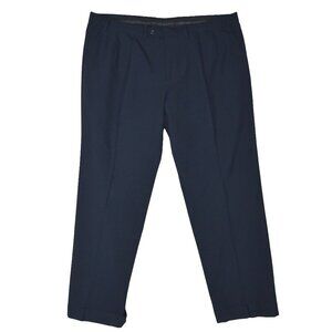 Ralph Lauren (Actual Sz 40W x 28L) Navy Trousers Pleated Cuffed Straight Leg